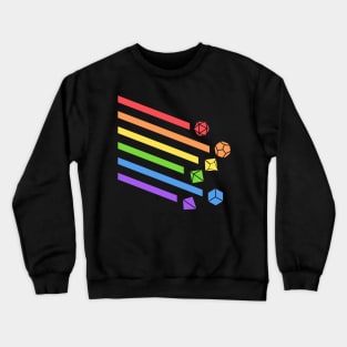 Rainbow Polyhedral Dice Set Tabletop RPG Crewneck Sweatshirt